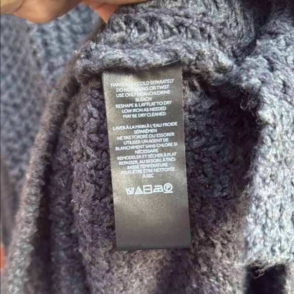 Free People Black V-Neck Sweater with Textured Knit - Picture 4 of 6